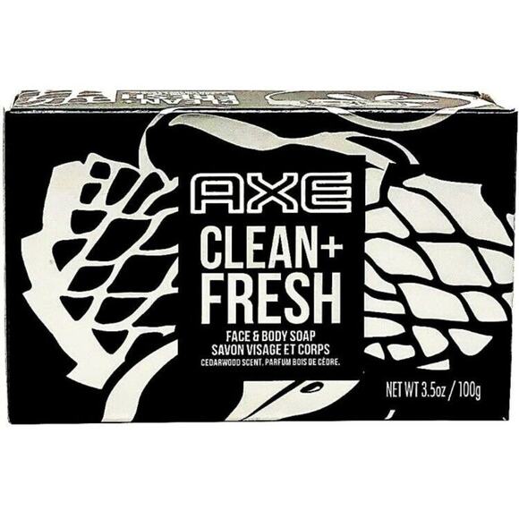 AXE 4Pk of Clean & Fresh Face/Body Soap Cedarwood Scent 4 (3.7Oz) Bars - Picture 3 of 4